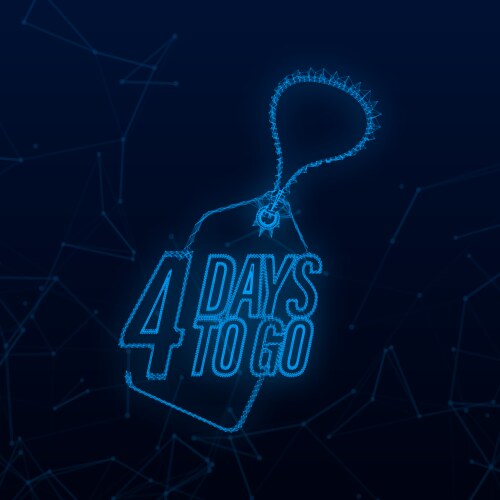 4 days to go countdown timer time icon count vector image