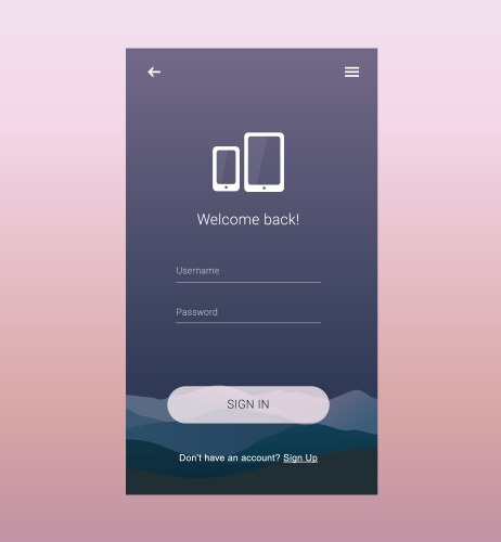 Login form page Royalty Free Vector Image - VectorStock