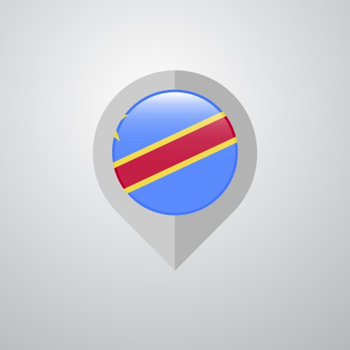 Map navigation pointer with comoros flag design vektorbild