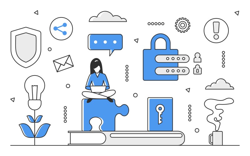 Ai-driven security training abstract concept Vector Image