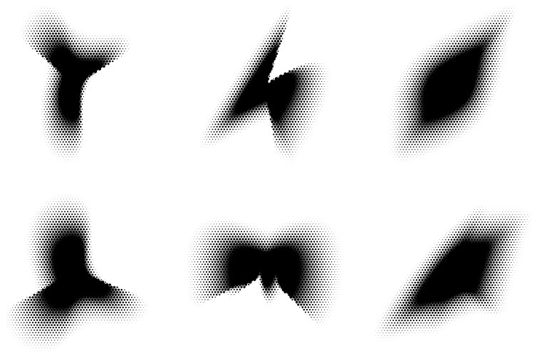 Halftone hexagon pattern reprographic technique vector image