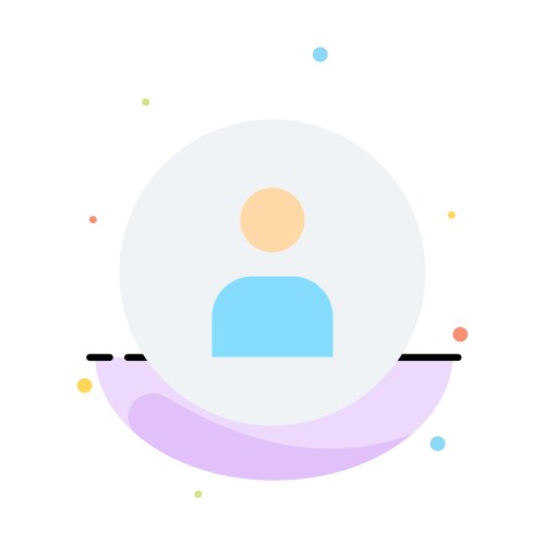 Man worker basic ui abstract flat color icon vector image