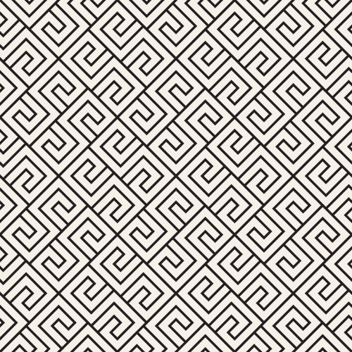 Seamless black and white geometric background set Vector Image