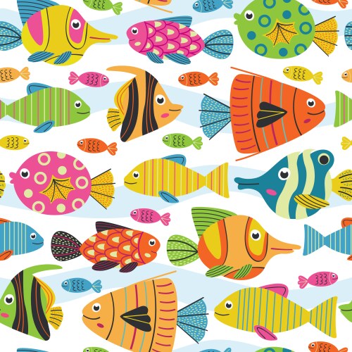 Seamless pattern with turtlemarine animals Vector Image