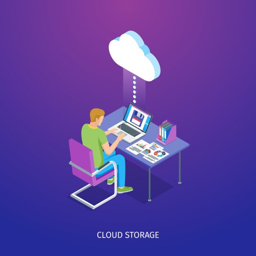 Cloud storage settings hosting icon Royalty Free Vector