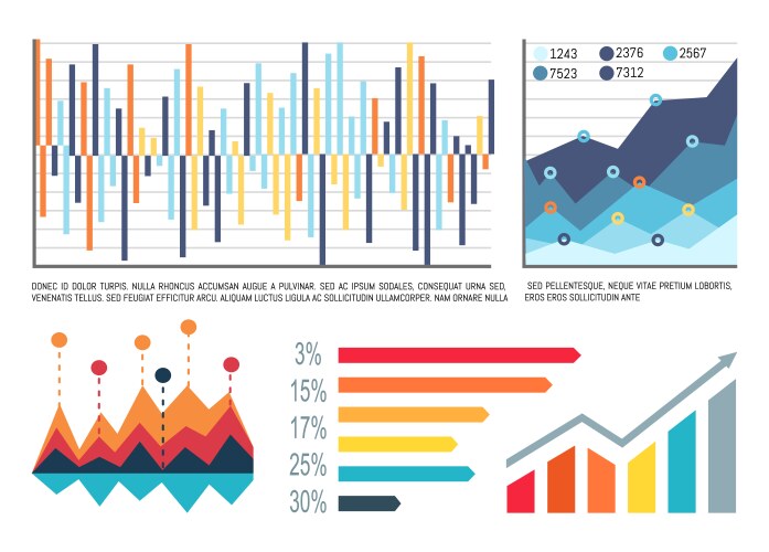 infographic and text sample explanation data vector image