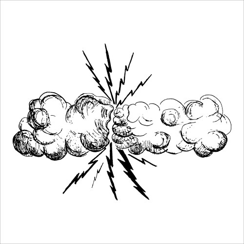 Thunderstorm sketch Vector Image
