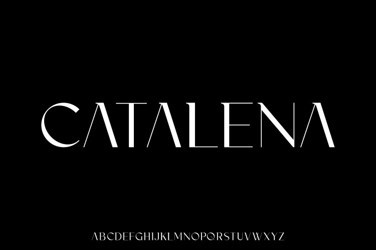 Modern Playful Outline Display Font Royalty Free Vector