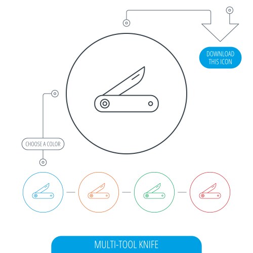 Multitool Knife Icon – Royalty-Free Vector | VectorStock