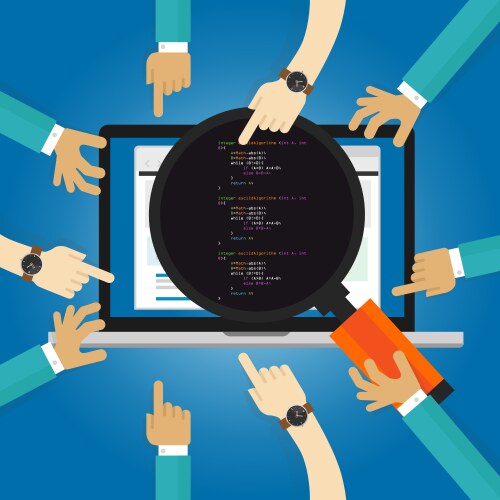 Software Testing & Coding vector image