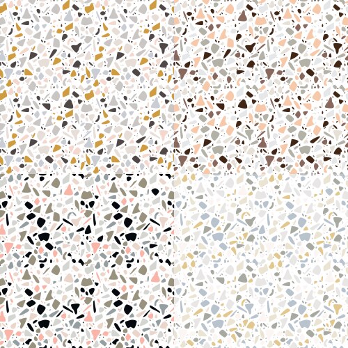 Terrazzo marble seamless pattern Royalty Free Vector Image