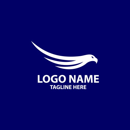 Shield eagle logo design Royalty Free Vector Image