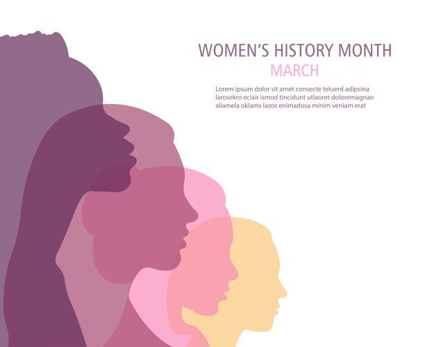 Womens history month banner12 vector image