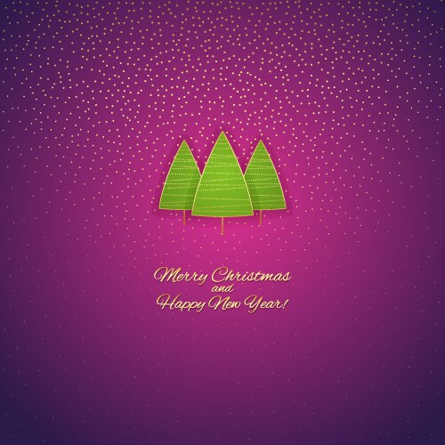 Greeting card with a christmas tree vector image