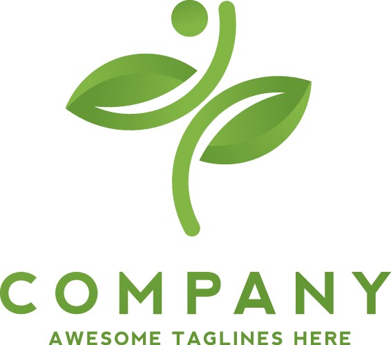Green leaf logo designs Royalty Free Vector Image