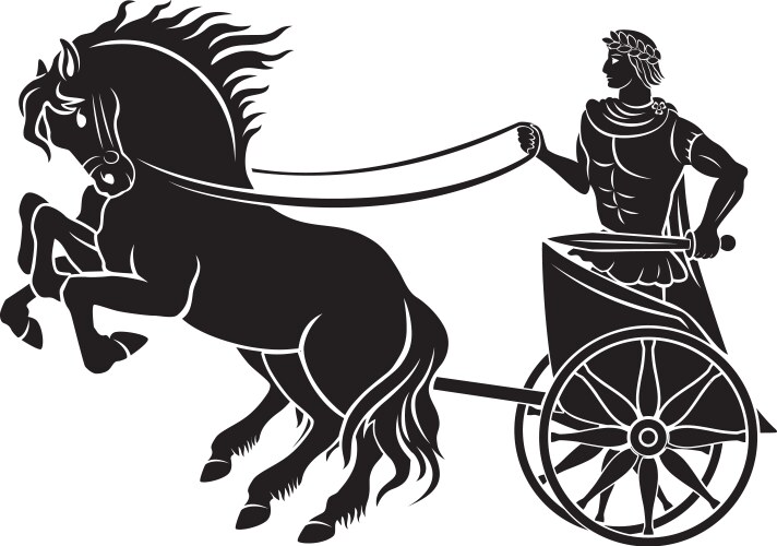 Ancient Roman Gladiator Chariot Vector Image