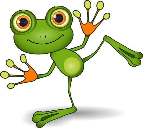 Cartoon frog isolated on a white background Vector Image