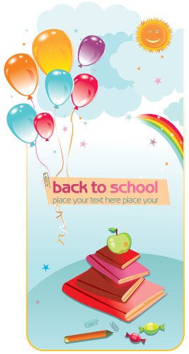 Back to school frame Royalty Free Vector Image