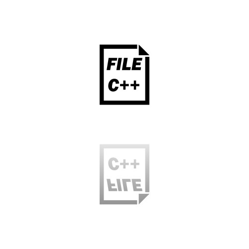 C coding file icon flat vector image