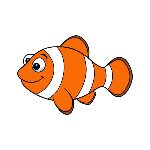 Clownfish fish play icon Vector Image