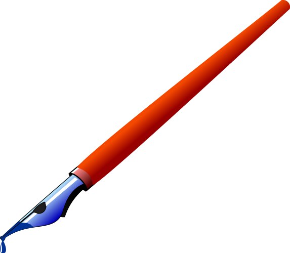 Blue pen Royalty Free Vector Image - VectorStock
