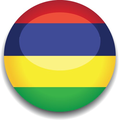 Circle flag of mauritius Royalty Free Vector Image