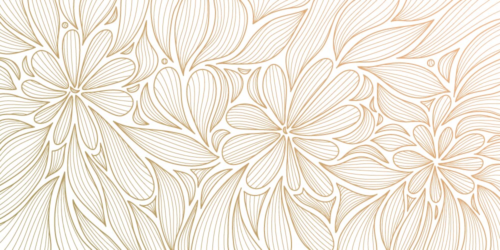 Art deco line gold pattern luxury leaf Royalty Free Vector