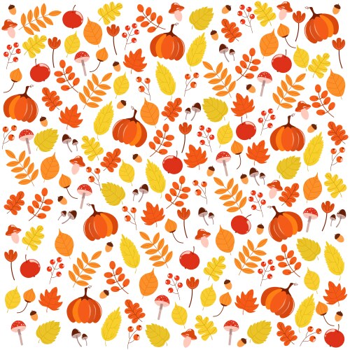 Autumn Leaf Pattern - Vibrant & Colorful Vector Image
