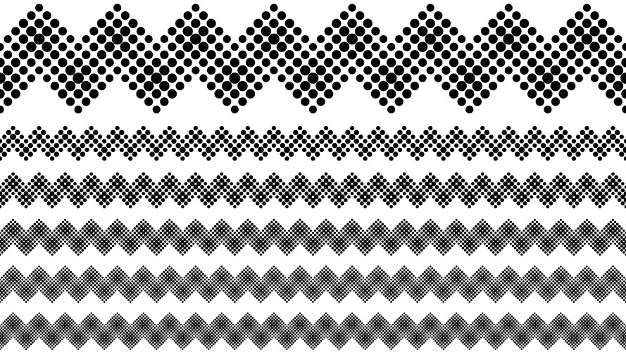 Repeating abstract dot pattern page separator set vector image