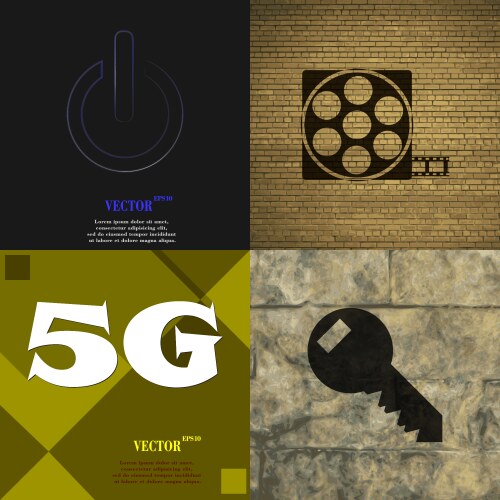 Set of abstract backgrounds with different web vector image