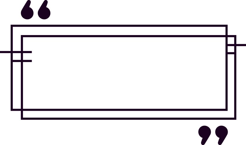 Simple rectangular frame featuring double parallel vector image