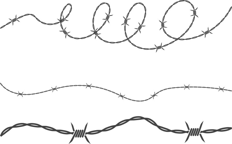 Barbed wire border Royalty Free Vector Image - VectorStock
