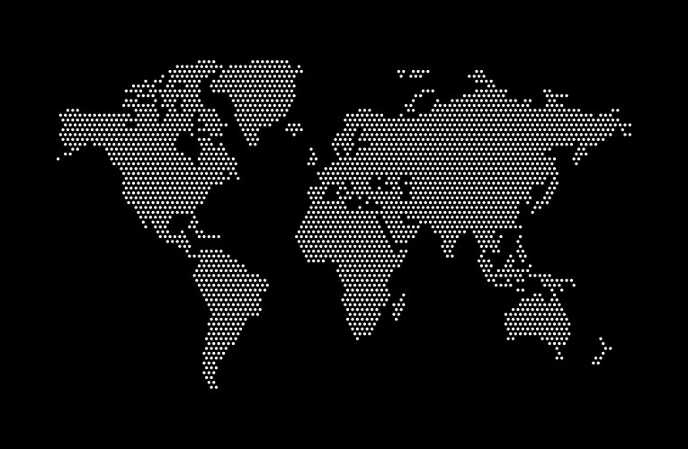 World map isolated on white background Royalty Free Vector