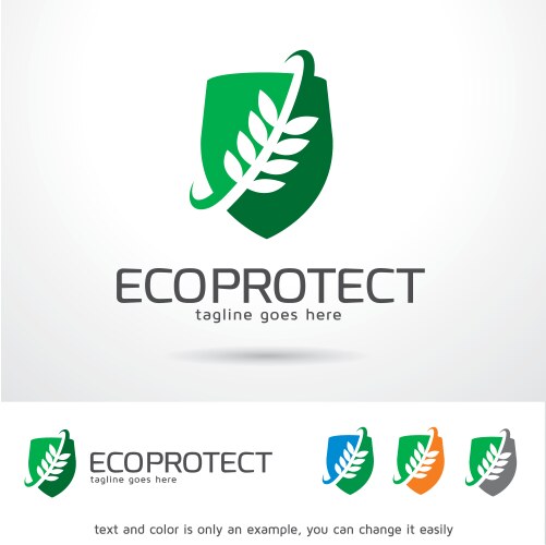 eco protect logo template vector image