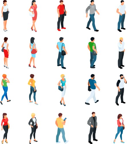 Isometric People Icons Set – Royalty-Free Vector | VectorStock
