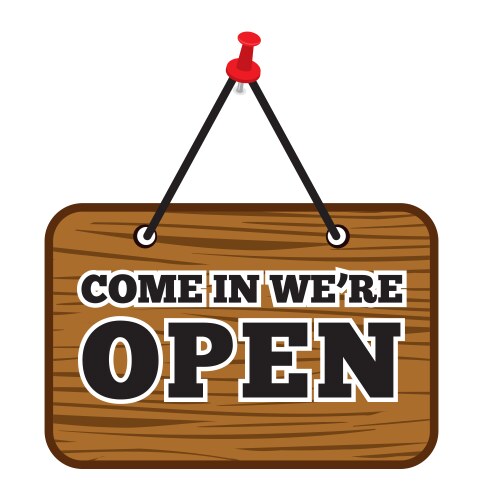 Open Sign for Business Vector Image