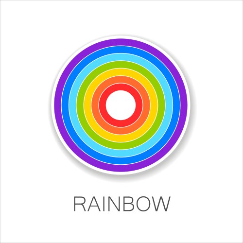 Rainbow circle swirl logo icon Royalty Free Vector Image