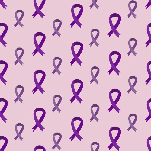 Purple ribbon seamless pattern background- emblem Vector Image