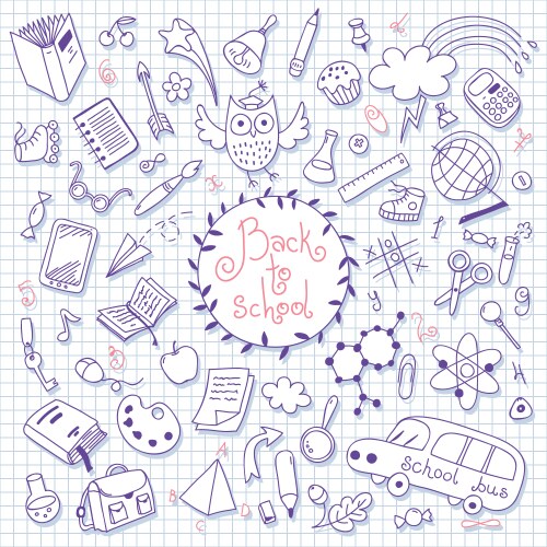 School pattern Royalty Free Vector Image - VectorStock