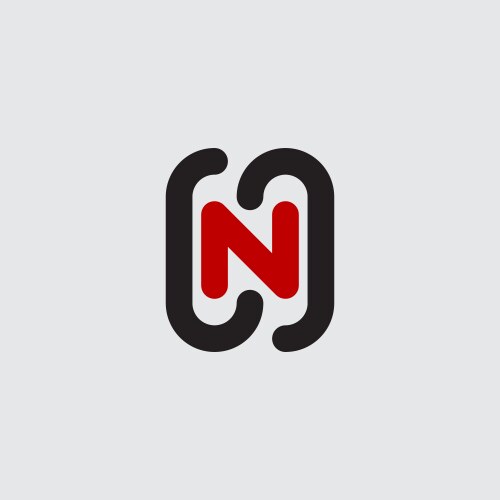 Dynamic logo with letter n design element Vector Image