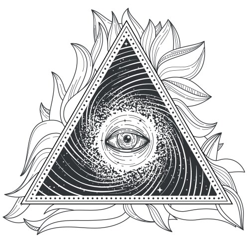 Sacred Geometry Eye Vector Image