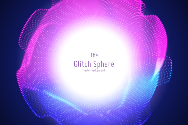 Abstract sphere of particles points array vector image