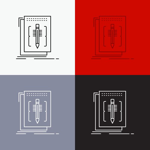 Code edit editor language program icon over vector image