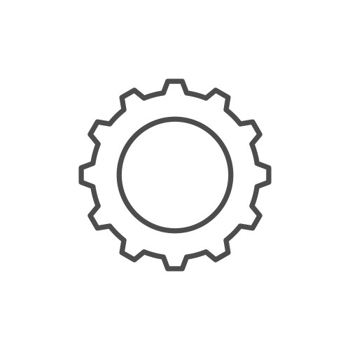 cogwheel line icon or mechanical concept vector image