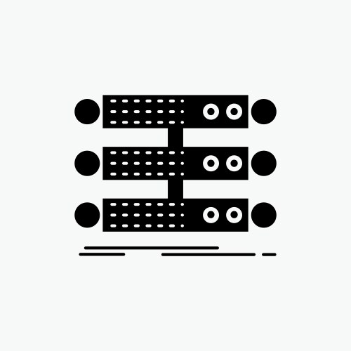 Server structure rack database data glyph icon vector image