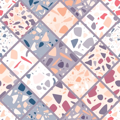 Terrazzo seamless pattern design Royalty Free Vector Image
