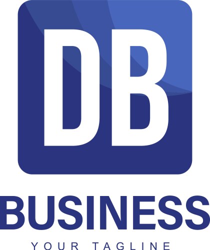Db initial a logo design with abstract style vector image