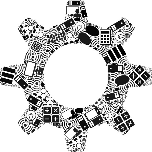 Gearwheel composition for bigdata and computing vector image
