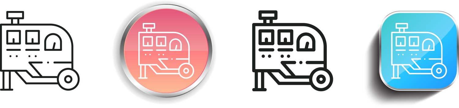 Generator icon thin linear regular and button vector image