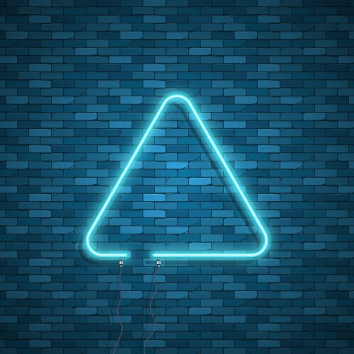 Triangle arrow neon sign Royalty Free Vector Image